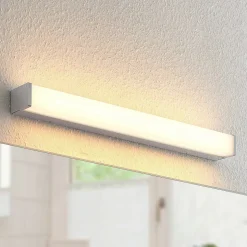 Lindby LED-badeværelseslampe Klea, 60 cm, krom, metal, IP44