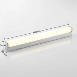 Lindby LED-badeværelseslampe Klea, 60 cm, krom, metal, IP44