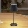 Lindby LED-batteridrevet bordlampe Esali, sort, metal, IP65