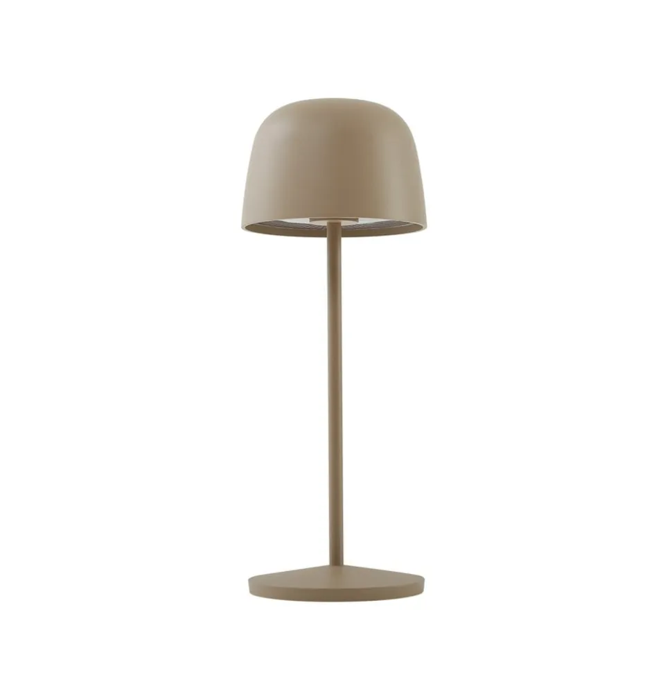 Lindby LED-bordlampe Arietty, beige, dæmpbar, IP65