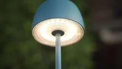 Lindby LED-bordlampe Arietty, blå, dæmpbar, IP65
