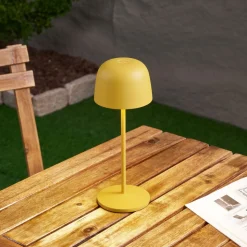 Lindby LED-bordlampe Arietty, gul, dæmpbar, IP65