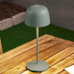 Lindby LED-bordlampe Arietty, grøn, dæmpbar, IP65