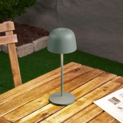 Lindby LED-bordlampe Arietty, grøn, dæmpbar, IP65