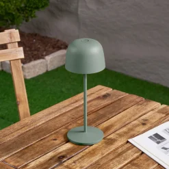 Lindby LED-bordlampe Arietty, grøn, dæmpbar, IP65