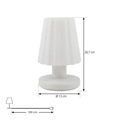Lindby LED-bordlampe Jovem, hvid, plast, RGB