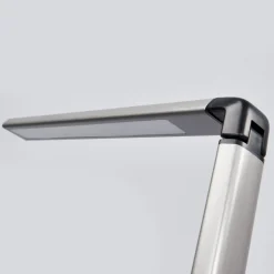 Lindby LED-bordlampe Kuno, grå, USB, touch-dæmper