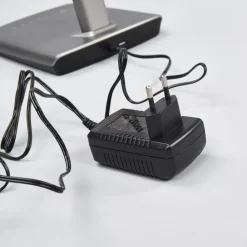 Lindby LED-bordlampe Kuno, grå, USB, touch-dæmper