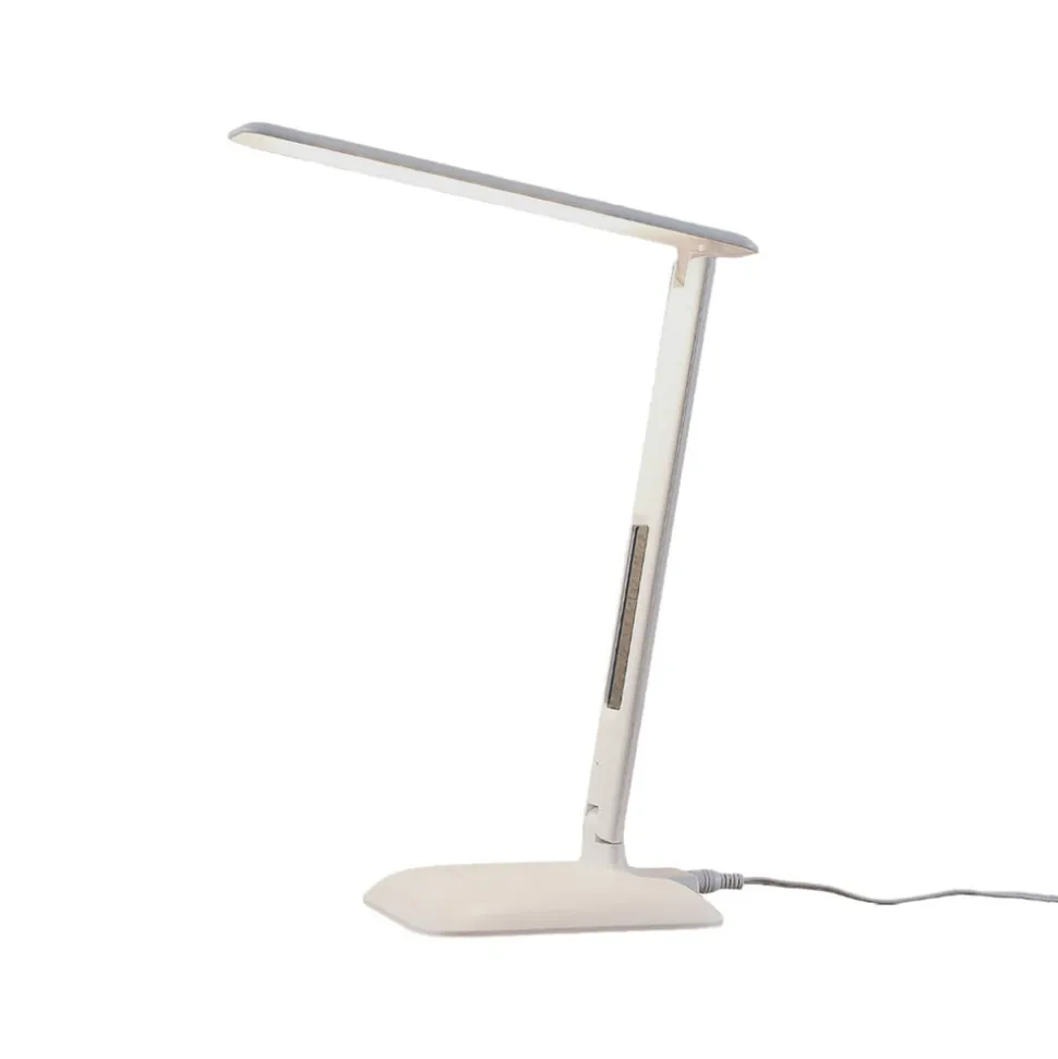 Lindby LED-bordlampe Ludmilla, højde 34 cm, hvid, display