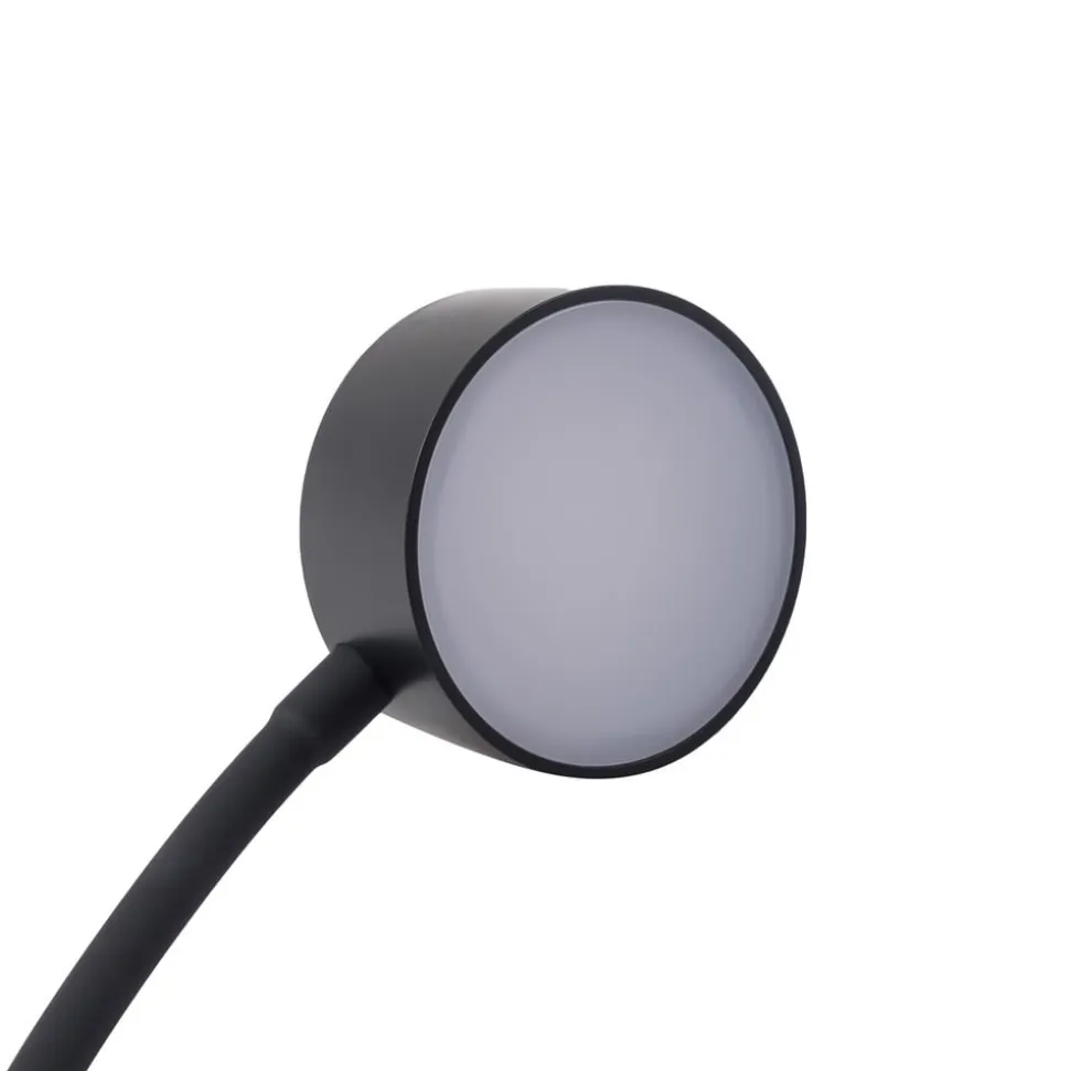 Lindby LED-bordlampe Maori, sort, CCT, metal, dæmpbar