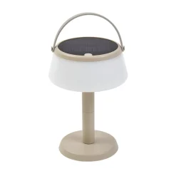 Lindby LED-bordlampe Mikkel, beige, dæmpbar, 7 cm