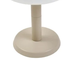 Lindby LED-bordlampe Mikkel, beige, dæmpbar, 7 cm
