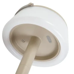 Lindby LED-bordlampe Mikkel, beige, dæmpbar, 7 cm