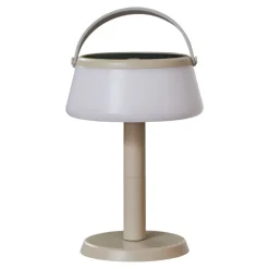 Lindby LED-bordlampe Mikkel, beige, dæmpbar, 7 cm
