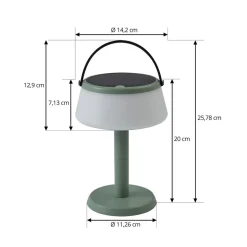 Lindby LED-bordlampe Mikkel, grøn, dæmpbar