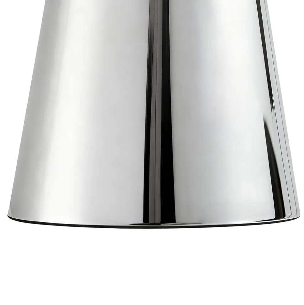 Lindby LED-bordlampe Nevijo, krom, Ø20 cm, USB, dæmpbar