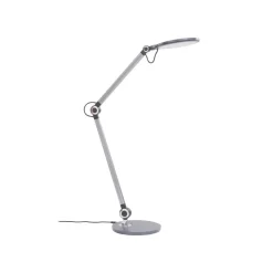 Lindby LED-bordlampe Nyxaris, grå, metal, CCT, 50 cm