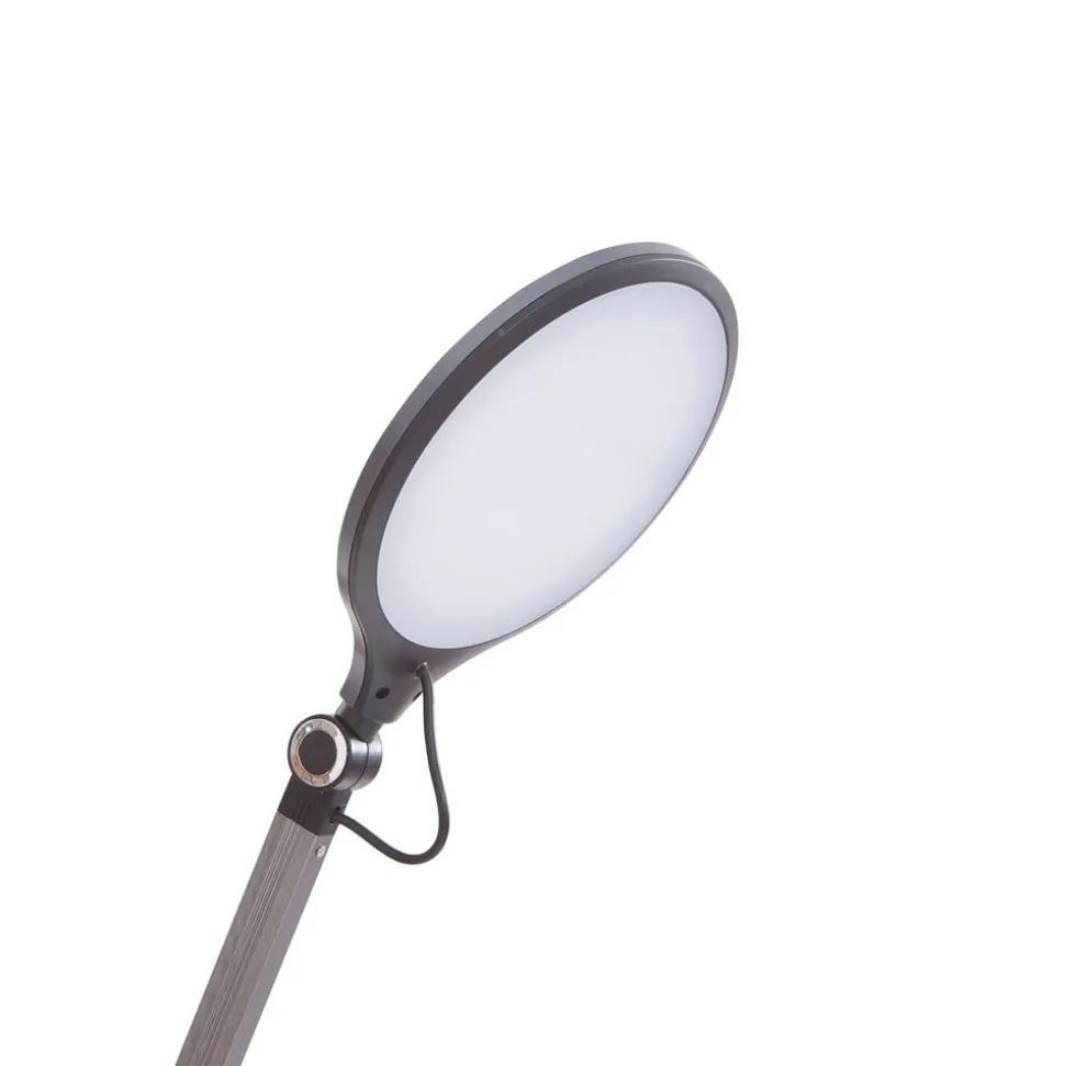 Lindby LED-bordlampe Nyxaris, grå, metal, CCT, 50 cm