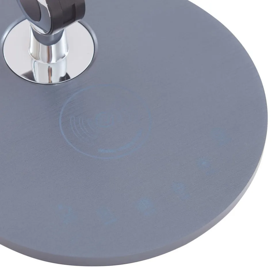 Lindby LED-bordlampe Nyxaris, grå, metal, CCT, 50 cm
