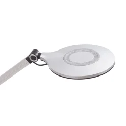 Lindby LED-bordlampe Nyxaris, sølv, metal, CCT, 50 cm