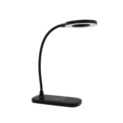 Lindby LED-bordlampe Siona sort CCT dæmpbar ladestation
