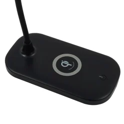 Lindby LED-bordlampe Siona sort CCT dæmpbar ladestation