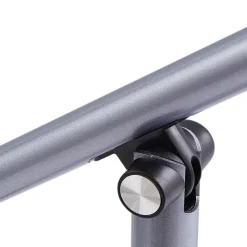 Lindby LED-bordlampe Thies, grå, ABS, højde 78 cm, dæmpbar