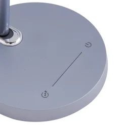 Lindby LED-bordlampe Thies, grå, ABS, højde 78 cm, dæmpbar