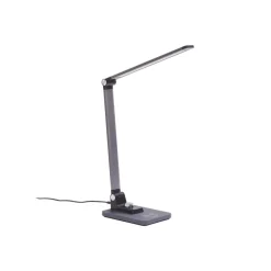 Lindby LED-bordlampe Valtaris, grå, aluminium, CCT, dæmpbar