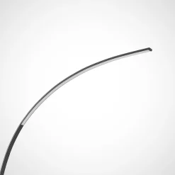 Lindby LED-buelampe Kendra, sort, aluminium, højde 180 cm