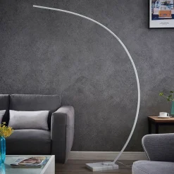 Lindby LED-buelampe Kendra, hvid, aluminium, højde 180 cm