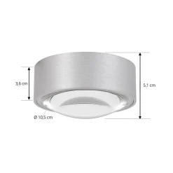 Lindby LED-downlight Siaka, grå, metal, Ø 5 cm, IP65