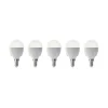 Lindby LED-dråbepære, E14, 4,9W, 3.000 K, 470 lm, sæt med 5 stk