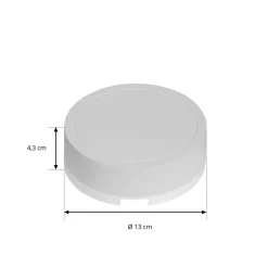 Lindby LED-driver Lumaro, hvid, Ø 13 cm, 100W