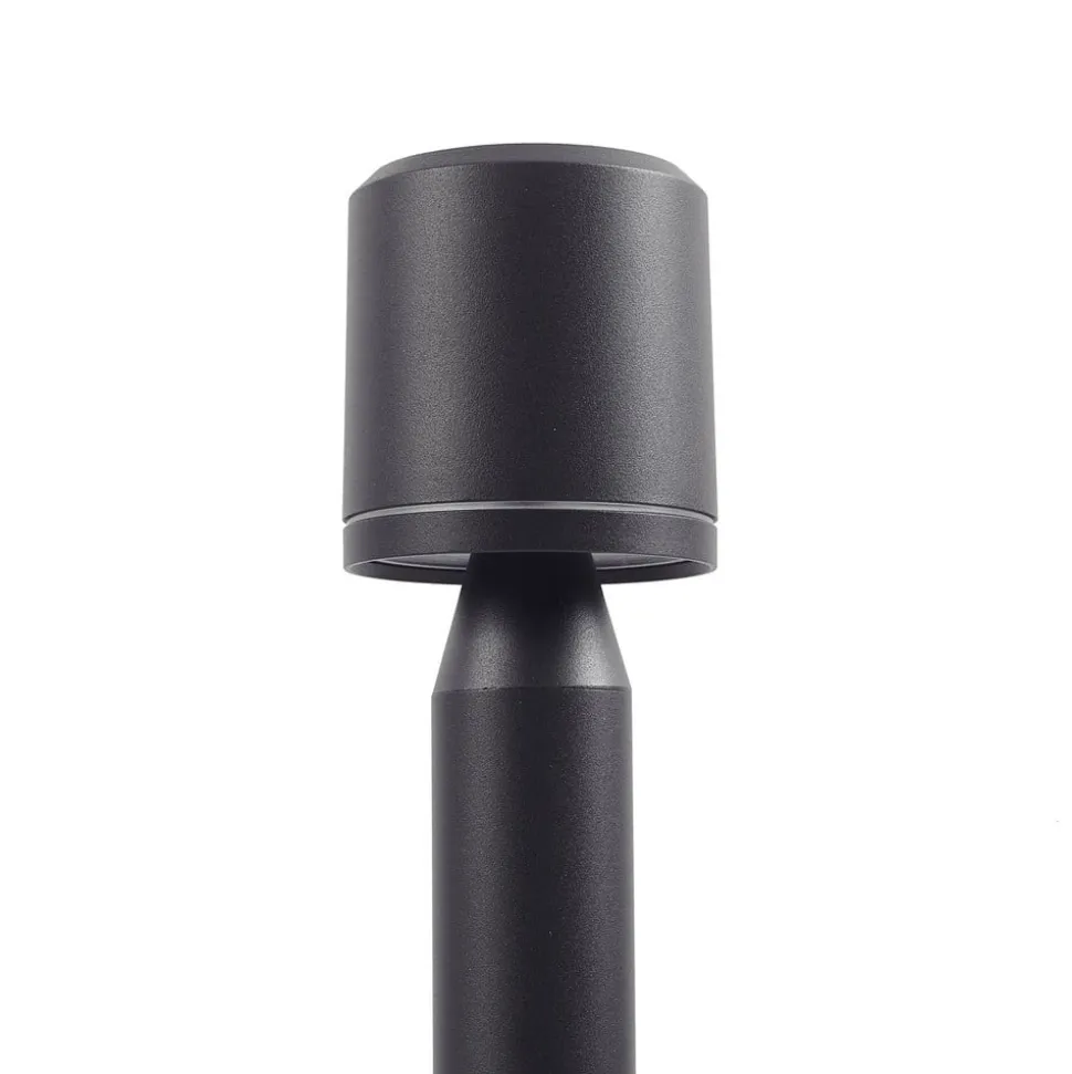 Lindby LED-gadelampe Amila, sort, aluminium, IP54