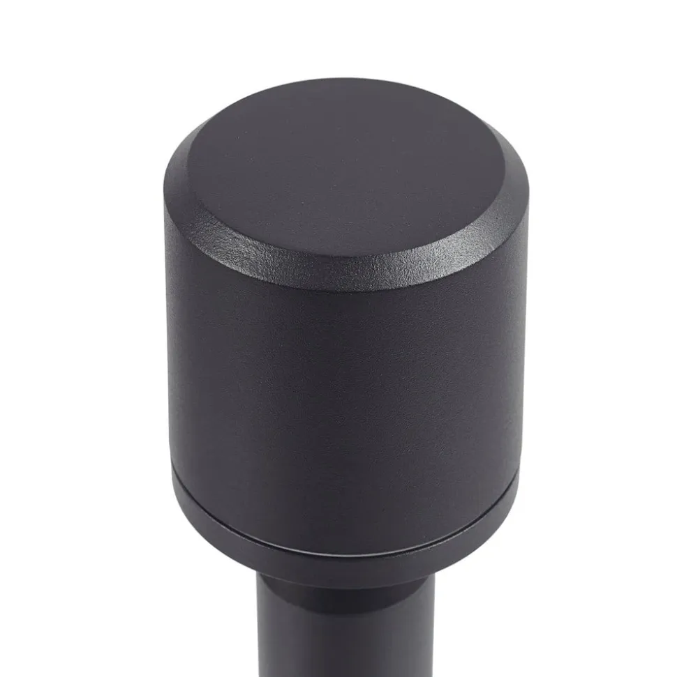 Lindby LED-gadelampe Amila, sort, aluminium, IP54