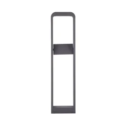 Lindby LED-gadelampe Darko, 100 cm, grå, metal, IP54