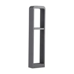 Lindby LED-gadelampe Darko, 100 cm, grå, metal, IP54