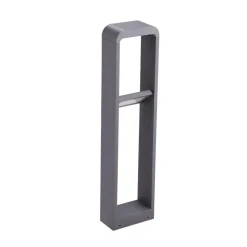 Lindby LED-gadelampe Darko, 100 cm, grå, metal, IP54