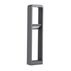 Lindby LED-gadelampe Darko, 80 cm, grå, metal, IP54