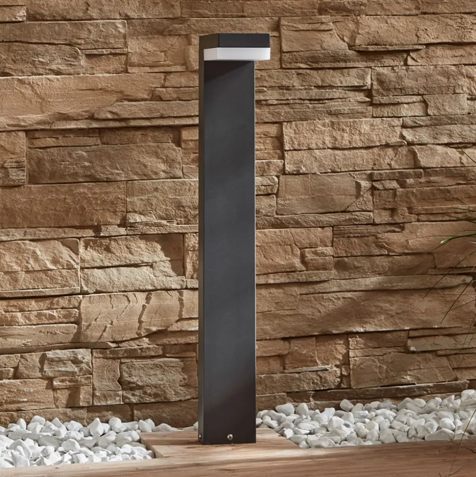 Lindby LED-gadelampe Dionys, højde 70 cm, antracit, metal