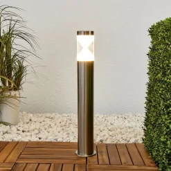 Lindby LED-gadelampe Fabrizio, højde 56 cm, stål