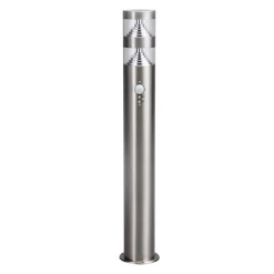 Lindby LED-gadelampe Lanea, 60 cm, grå, sensor, IP44