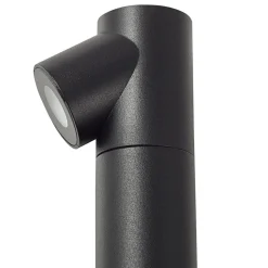 Lindby LED-gadelampe Luzian, højde 80 cm, sort, jordspyd