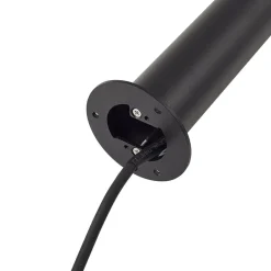 Lindby LED-gadelampe Luzian, højde 80 cm, sort, jordspyd