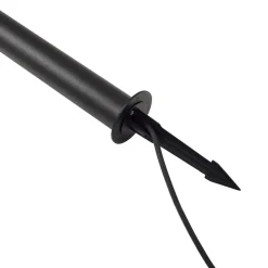 Lindby LED-gadelampe Luzian, højde 120 cm, sort, jordspyd