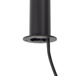 Lindby LED-gadelampe Luzian, højde 120 cm, sort, jordspyd