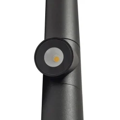 Lindby LED-gadelampe Luzian, højde 120 cm, sort, jordspyd