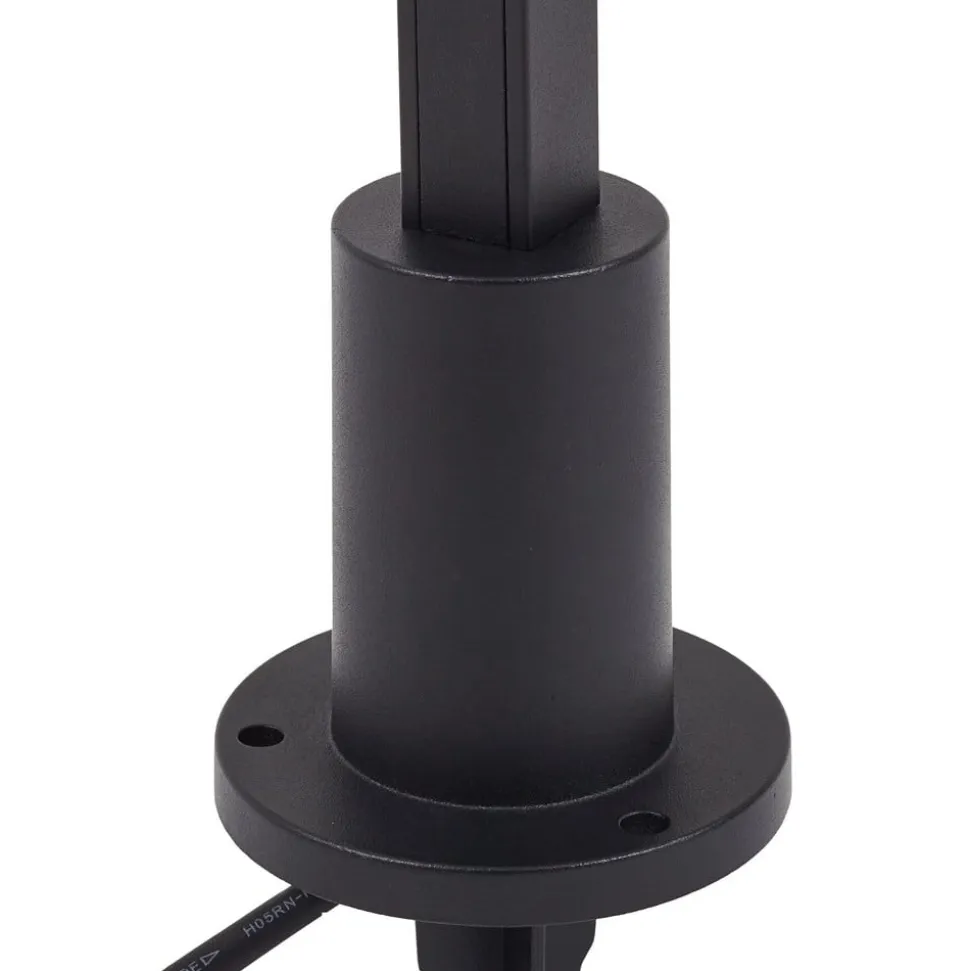 Lindby LED-gadelampe Neano, 120 cm, sort, metal, IP65