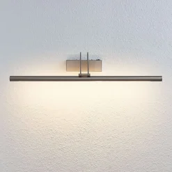 Lindby LED-gallerilampe Mailine, 69 cm, nikkel, afbryder
